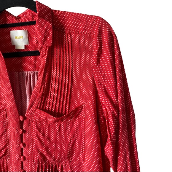 Maeve | Matilda Red & White Polka Dot Tunic Blouse - Picture 5 of 11